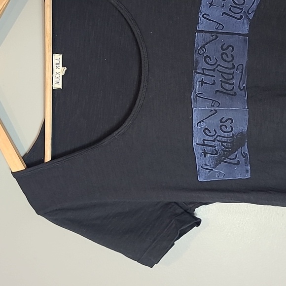 Alex Mill Navy Graphic Button Down Shirt - Picture 2 of 6